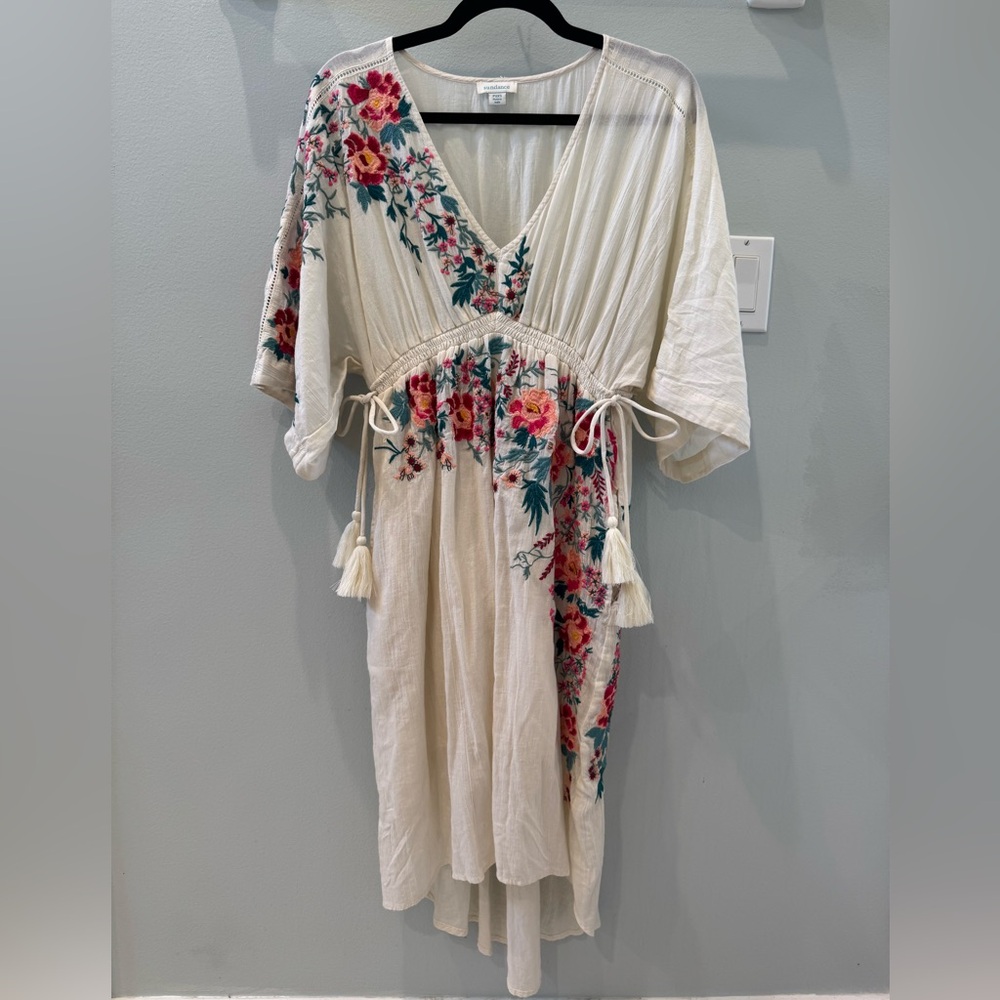 Sundance Cream Dress with Floral Design